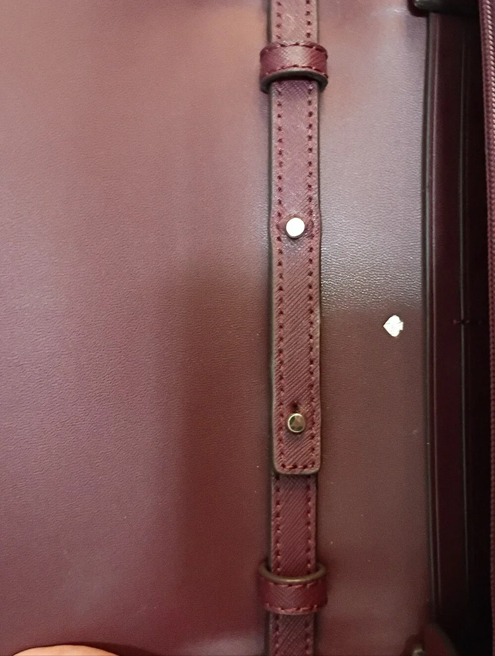 Kate Spade, EUC, Women's, Pebbled Leather Crossbody Bag, Color Burgundy,